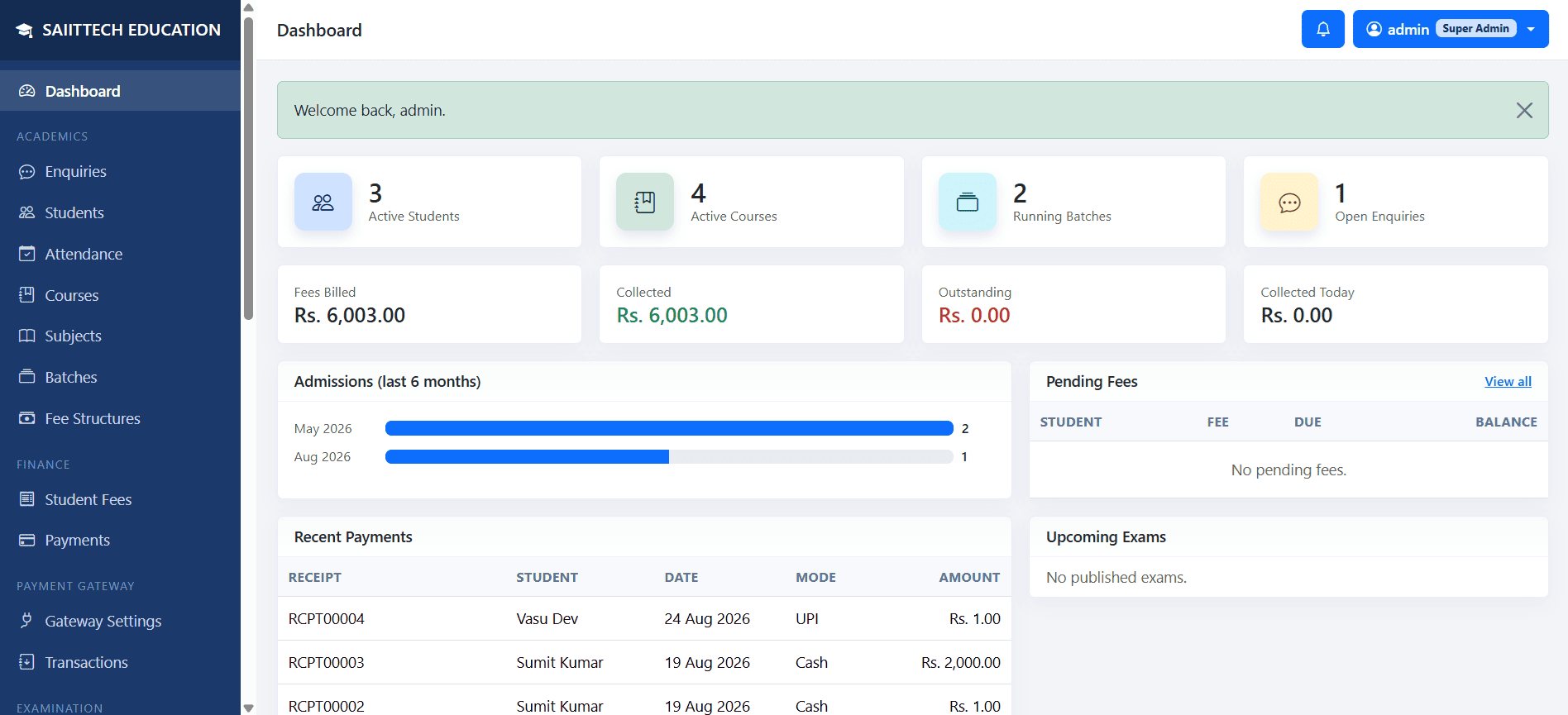 SAI IT TECH – Education & Institute Management Platform