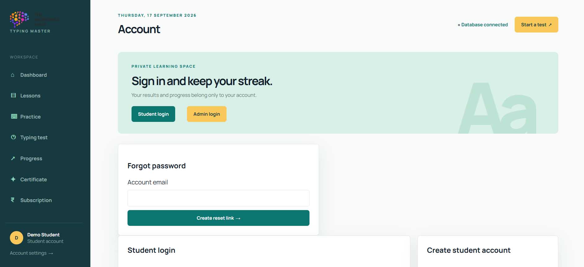Typing Master – Online Typing Practice & Test Platform